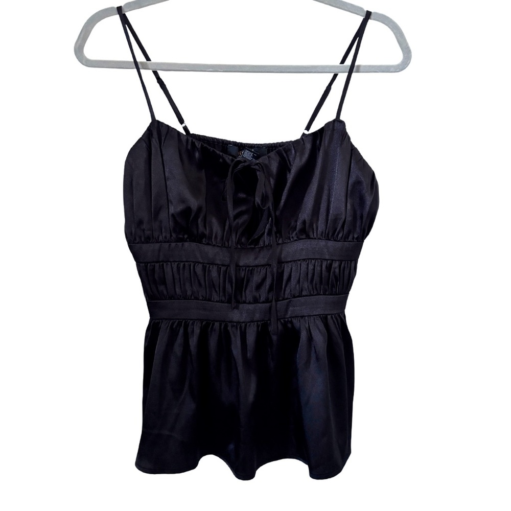 Forever 21 Black Satin Camisole Top